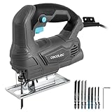 Cecotec - Seghetto alternativo MultiCut 4000, 400 W, tagli fino a 45°, cavo da 2 m, velocità regolabile, adattatore per aspirapolvere, con 8 lame per diversi materiali