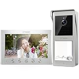 TMEZON Videocitofono 2 fili Monofamiliare Video Citofoni,Monitor TFT a Colori 7 pollici e Campanello esterno con telecamera Visione Notturna,Audio Bidirezionale,T30