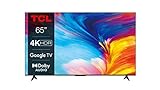 TCL 65P639 TV 65”, 4K HDR, Ultra HD, Google TV con Design senza Bordi