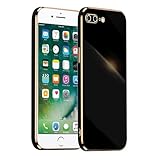 POUHYE Cover per IPhone 7 Plus/IPhone 8 Plus Custodia Originale, Sottile Morbido Silicone Cover con Protezione Fotocamera, TPU Antiurto Protezione Case per IPhone 7 Plus/IPhone 8 Plus Nero