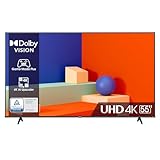 Hisense 55' UHD 4K 2023 55E63KT, Smart TV VIDAA U6, Dolby Vision, HDR 10+, Game Mode Plus, Alexa Built-in, Tuner DVB-T2/S2 HEVC 10, lativù 4K