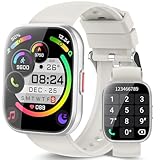 aycy Smartwatch Uomo Donna, 1,85'' Orologio Smartwatch con Effettua/Risposta Chiamate, 112 Modalità Sportive Fitness Tracker con Sonno/Cardiofrequenzimetro, IP68 Smart Watch per Android iOS, Avorio