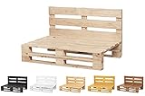 Divano di pallet levigata e piallata – per interni ed esterni poltrona/divano per patio (120 x 60 cm, finitura grezza).