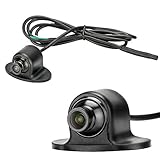 Jansite Telecamera di Retromarcia per Auto Retrocamera Auto Senza Foratura Impermeabile IP68, Bbiettivo Grandangolare 120 Gradi, Registrazione Notturna, 12 V