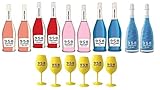 SANTERO 958 SPUMANTE SUPER COLOR PACK CON 6 BICCHIERI GIALLI