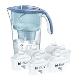 LAICA Stream Line Caraffa Filtrante - 2,3L - Blu - Timer Digitale - 6 Filtri bi-flux Inclusi, Preserva i Sali Minerali Utili all'Organismo e Riduce Cloro e Metalli Pesanti - Made in Italy