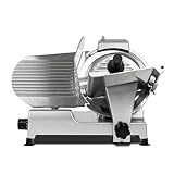 G3 Ferrari G20157 Affettatrice Professionale Emilia 250, 240 W, Lama Inox 25 cm, Affilatoio integrato, Interruttore a 2 pulsanti, Spessore taglio 0-12 mm, Piedini antiscivolo, Argento