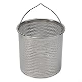 Pentola profonda in acciaio inox con cestello rimovibile per patatine, verdure e tempura – 1 pezzo kit friggitrice da cucina, lavabile in lavastoviglie