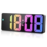 flintronic Sveglia Digitale da Comodino, Sveglia da Comodino, con Temperatura, Svegli Digitale da Comodin con Snooze, Suoni e Luminosità Regolabile, USB e Alimentato a Batteria