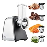 ADE Taglia verdure elletrico | grattugia e mandolina elettrica da cucina con 4 inserti extra-affilati | affeta verdure | tagliaverdure multifunzione | fino a 500 W