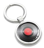 Biomar Labs® Portachiavi 3D in Metallo, DJ Disco Records Musica con Dischi in Vinile, Accessorio per Uomo e Donna, KK 183