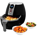 MEDION Friggitrice ad aria E10 S (4L, 1500W, 8 Programmi di Cottura, Air Fryer, pannello comandi digitale, MD 17320)