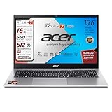 acer Notebook Pc portatile, Cpu Ryzen 7 5825u 8 CORE, RAM 16Gb, SSD Pci NVMe da 512Gb (2 x 256Gb), Display 15,6' Full HD, 4 usb, wi-fi 6, hdmi, lan, bt, Win 11, Libre Office, Pronto all'uso