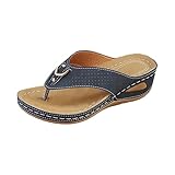 Ciabatte Infradito Donna Estive Ortopediche con Zeppa Eleganti Comode Sandali Spiaggia Piscina Moda Leggere Supporto Arco Plantare Flip Flop Doccia Mare Pantofole Aperte Antiscivolo Gomma Suole