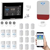 ITALIAN ALARM - Allarme Casa WiFi Senza Fili, Antifurto Casa Wireless con APP Tuya, Supporta SIM 4G, KIT Allarme con Sirena Esterna, Sistema di Sicurezza già Configurato. Assistenza Italia