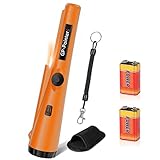 Metal Detector Pinpointer con 2 Batterie Impermeabile Handheld Portatile Rilevatore di Metalli Alta Sensibilità con Rilevatore con Vibrazione Automatica Caccia di Tesoro per Bambini e Adulti