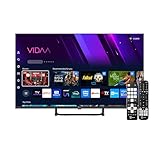 TELE System Smart TV 32 Pollici Vidaa, DVB-T2/S2 HEVC, Certificato tivùsat HD, Frameless, HbbTV, TV Pause, 2 Telecomandi (Easy incluso), CAM CI+ Compatibile, Hotel Mode ideale per Alberghi e Residence