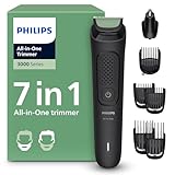 Rifinitore Philips Multigroom serie 3000 tutto in uno 7 in 1 - Rifinitore per barba e capelli, Lame autoaffilanti delicate sulla pelle, 10 impostazioni di lunghezza, Modello MG3930/15