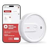 X-Sense Rilevatore di fumo con funzione Wi-Fi e App, allarme antincendio intelligente per casa, sensore durata 10 anni con batteria sostituibile, modalità notturna, XS0E-iR, 1 Pezzo