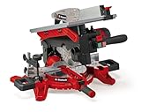 Einhell, troncatrice con banco superiore TE-MS 216 T (1500 W, Ø 216 mm lama, larghezza di taglio 120 mm, profondità di taglio 55 mm, incl. linea di taglio laser, funzione sega circolare da tavolo)