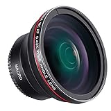 Neewer, obiettivo 58 mm con grandangolo e zoom 0,43X per messa a fuoco nitida, per Canon EOS Rebel 700D 650D 600D 550D 500D 450D 400D 350D 100D (T5i T4i T3i T2i T1i XSi XTi XT Sl1) e fotocamere DSLR