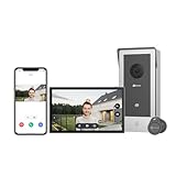 EZVIZ CP5 Videocitofono WiFi con Schermo Touch Screen a Colori da 7', Visione Notturna 1080p e Audio Bidirezionale, Citofono con Sblocco Remoto, Dual Band, Design Sottile