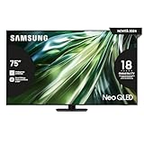 Samsung TV QE75QN90DATXZT Neo QLED 4K, Smart TV 75' Processore NQ4 AI Gen2, Neo Slim, DVBT-2, Q-Symphony & Dolby Atmos, Integrato con Alexa, compatibile con Bixby e Google Assistant, Titan Black 2024