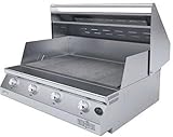 Barbecue professionali a Gas Fry Top 750 Basic da appoggio 4 bruciatori griglia scolo a V