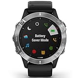 Garmin fēnix 6 - GPS Smartwatch Multisport 47mm, Display 1,3”, HR e saturazione ossigeno al polso, Pagamento contactless Garmin Pay, Colore Nero/Siver