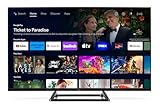 TELE System Smart TV 32' TS32FL SMG14 Android TV, DVB-T2/S2, Google Cast/Chromecast, Google Assistant, tivùsat HD, HbbTV, TV Pause, Telecomando Vocale, 12V/220V per Casa, Camper, Barca