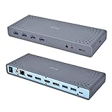 i-tec USB 3.0/USB-C 5K/2x 4K Docking Station Universale 2x HDMI 2x Display Port 1x GLAN 6x USB-A 3.0 1x Audio Dentro/Fuori K-Lock per Windows MacOS Linux Android Thunderbolt 3 Compatibile