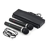tempo di saldi Set di 2 microfoni wireless con ricevitore wireless, professionale, karaoke
