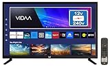 Majestic SM324 V1 - Televisore SMART LED HD READY 24' doppia alimentazione (12V e 220V), Sistema operativo VIDAA, Wi-Fi integrato, DVB-T/T2 e DVB-S/S2, Telecomando, 2 USB, 3 HDMI
