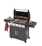 Barbecue A Gas GPL Oppure METANO Sistema Dual Gas 4 Series Classic LS Plus Dark (OMOLOGATO Anche A METANO)