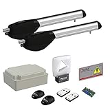 Motore cancello elettrico Twin kit – Roger brushless BE20/210 Automatic Gate kit progettato per porte in ferro battuto, metallo e legno