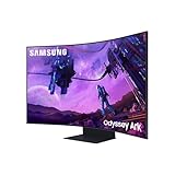 Samsung Monitor Gaming Odyssey Ark (S55BG970), Curvo (1000R), 55'', 3840x2160 (UHD 4K), Mini-LED, HDR10+, VA, 165Hz, 1ms, Freesync Premium Pro, HDMI, USB, WiFi, Bluetooth, Casse Integrate, HAS, Pivot