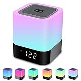 Lampada Altoparlante Bluetooth Multifunzione, Lampada Led, Touch Control Regulable Lampada da Comodino, Sveglia Bambini , Idee Regalo Regali di Natale, Regalo per Ragazza Ragazzo Bambini, Regalo Donna