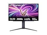 LG UltraGear OLED 27GS93QE Monitor Gaming 27', QHD (2560x1440), OLED, 240Hz, 0,03ms (GtG), G-Sync, FreeSync Premium Pro, HDR 400 True Black, HDMI 2.1, DisplayPort, Nero