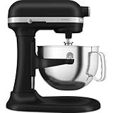 KitchenAid Robot da Cucina - Artisan - Robot da cucina multifunzione con ciotola sollevabile - Con 5 accessori - 5,6L - Nero opaco