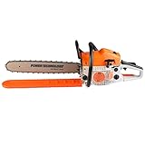 AMC Motosega a scoppio 52 cc taglio professionale 2 tempi con lama lunga 50 cm kit montaggio e corpicatena adatto per fai da te o professionisti
