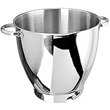 Kenwood 36386A Ciotola in acciaio Inox con manici, Capacità 6.7L