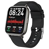 Smartwatch, 1,69'' Orologio Fitness Uomo Donna Smart Watch Sonno Cardiofrequenzimetro da Polso Sportivo Activity Fitness Tracker Contapassi Cronometro Impermeabil IP68, 24 Sportive, Notifiche Messaggi