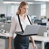 Sinbana Imbracatura Portatile per Laptop da Passeggio, Supporto Regolabile Indossabile Laptop con Cinghie Ergonomiche Tablet da 40,6 cm E-Reader per Lavori All'Aperto