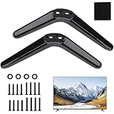 Solinorex Piedini di Supporto TV Universali Nero 20-65 Pollici – Supporto da Tavolo Regolabile in Altezza con 16 Viti per TV LCD/LED/Curved, Materiale ABS e Base Antiscivolo (Confezione da 2)