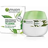 Garnier Crema Viso Idratante Opacizzante SkinActive, Ottima per Pelli Miste o Grasse, Arricchita con The Verde, 50 ml, Confezione da 1