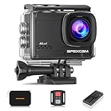 Apexcam 4K/60FPS 64MP EIS Action Cam WiFi Sports Camera Ultra HD Telecamera subacquea 40M Videocamera Impermeabile 2.4G Telecomando Time Lapse 2x1350mAh Batterie