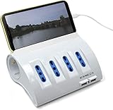 Multipresa da Scrivania a 6 Posti + 2 Porte USB - Ciabatta da Tavolo con 4 Prese Italiane 10A/16A + 2 Prese Universali Italiane/Schuko (Tedesche)