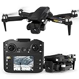 Toladrone TD12LCD Drone con Fotocamera per Adulti, Droni con Posizionamento Ottico a Flusso, Motore Brushless, Trasmissione Schermo LCD, Quadricottero Pieghevole per Principianti, Meno di 249 g