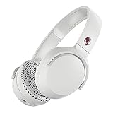 Skullcandy Riff Wireless On-Ear Cuffie Con Microfono Integrato, Bluetooth Wireless, Ricarica Rapida 12h Di Autonomia, Pieghevoli, Bianco/Cremisi
