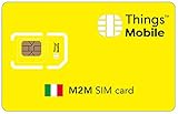 SIM Card M2M ITALIA Things Mobile con copertura globale e rete multi-operatore GSM/2G/3G/4G LTE, senza costi fissi, senza scadenza e tariffe competitive, con 10 € di credito incluso